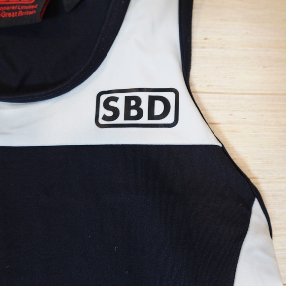 SBD Powerlifting Singlet Black White Size Small Made in Great Britain - Picture 3 of 4